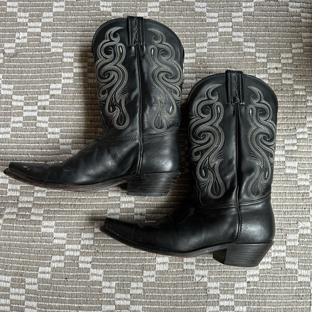 Tony Lama Western Cowboy Boots 8.5 USA made